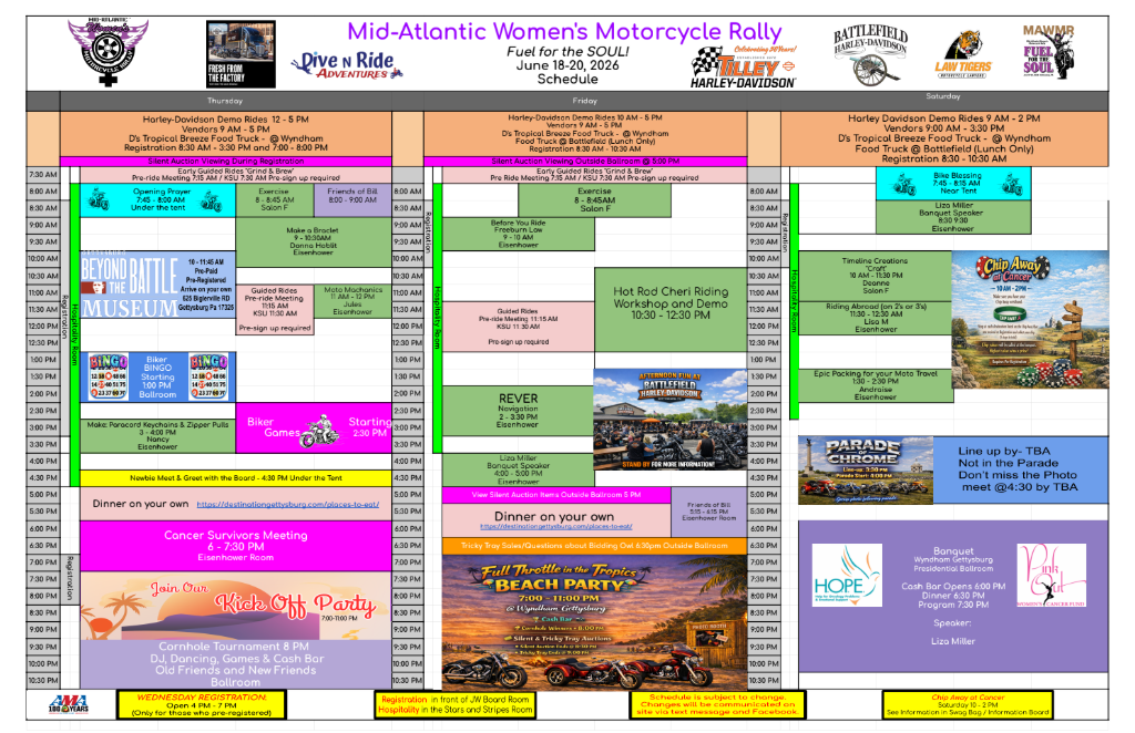 MAWMR 2026 Schedule